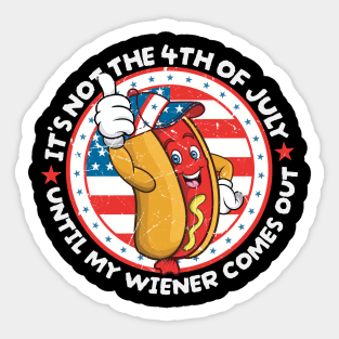 4th of july - weiner america Sticker